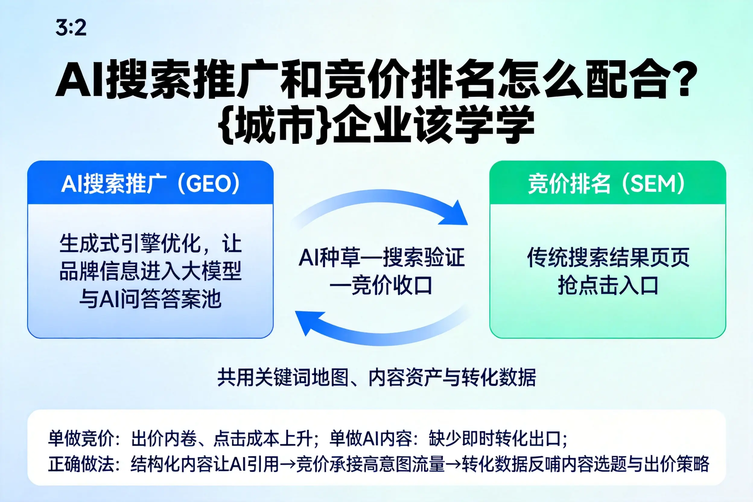 AI搜索推广和竞价排名怎么配合?延边企业该学学