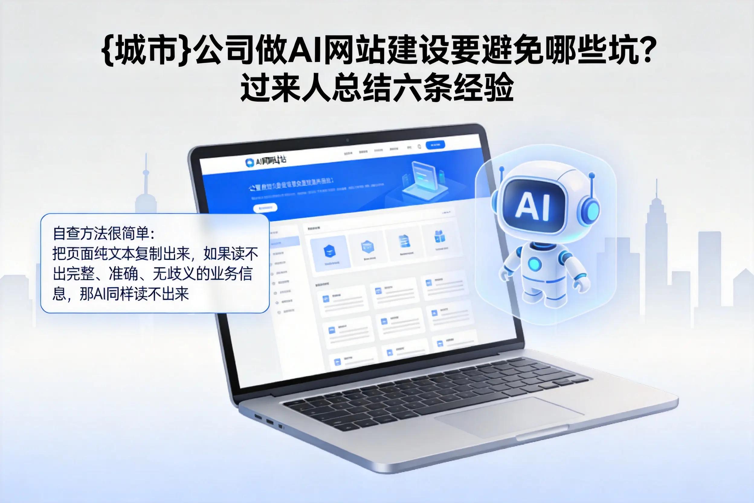 延边公司做AI网站建设要避免哪些坑?过来人总结六条经验