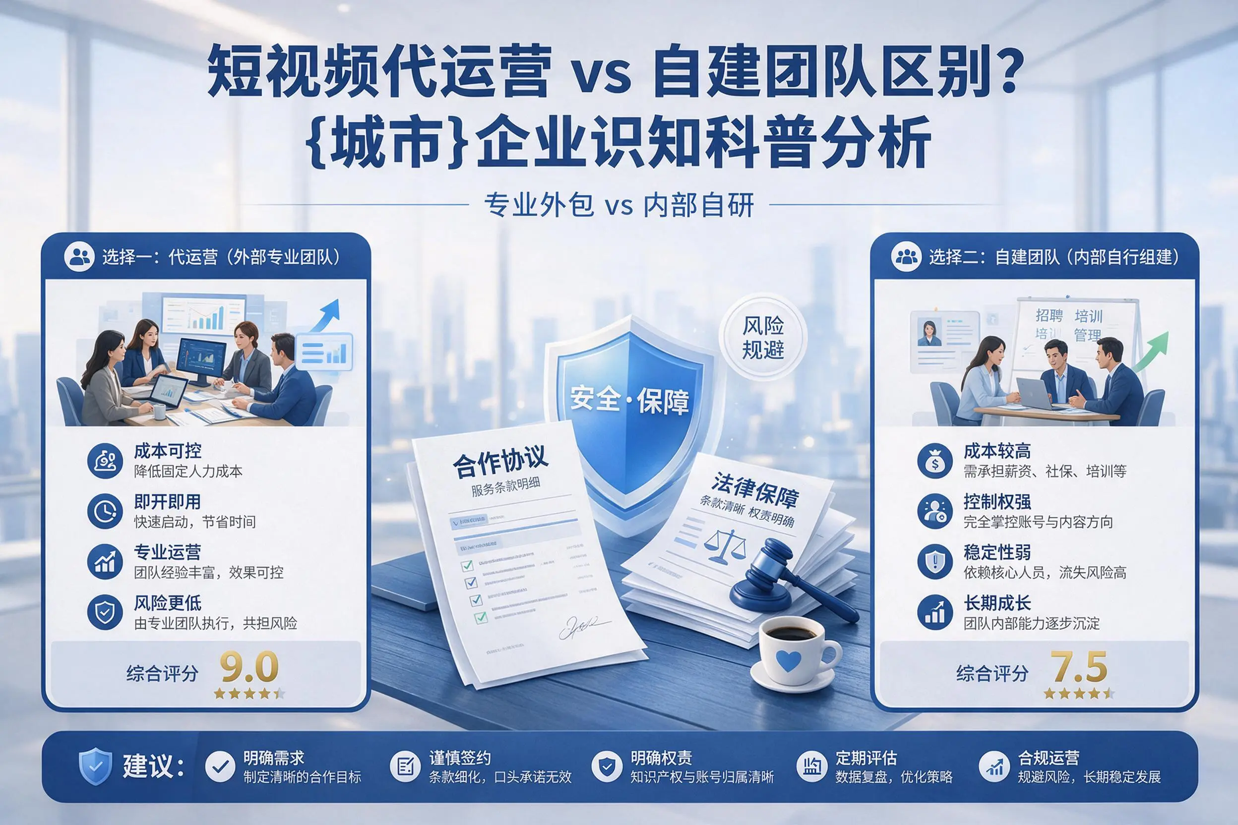 短视频代运营与自建团队区别?延边企业认知科普分析