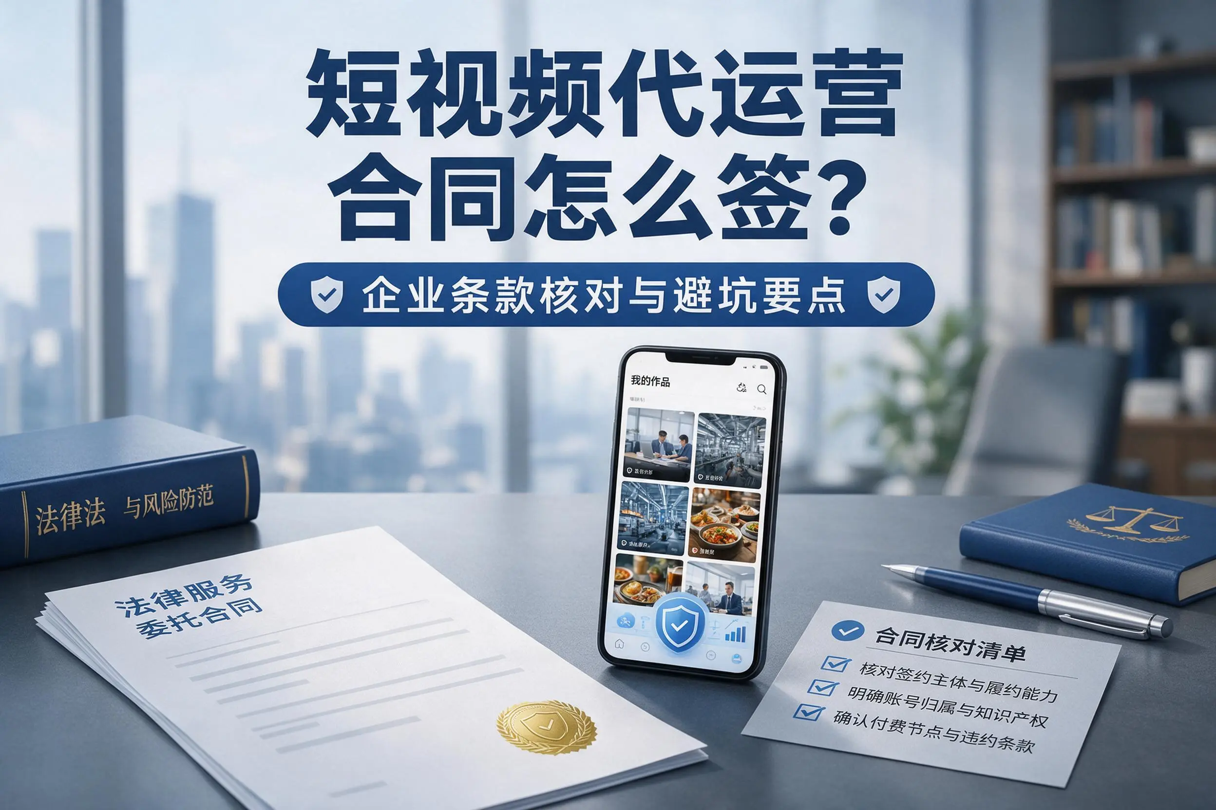 短视频代运营合同怎么签?延边企业条款核对与避坑要点