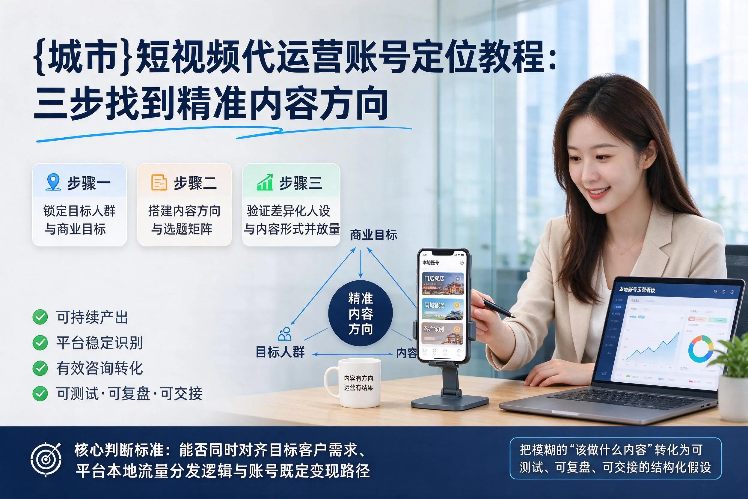 延边短视频代运营账号定位教程:三步找到精准内容方向