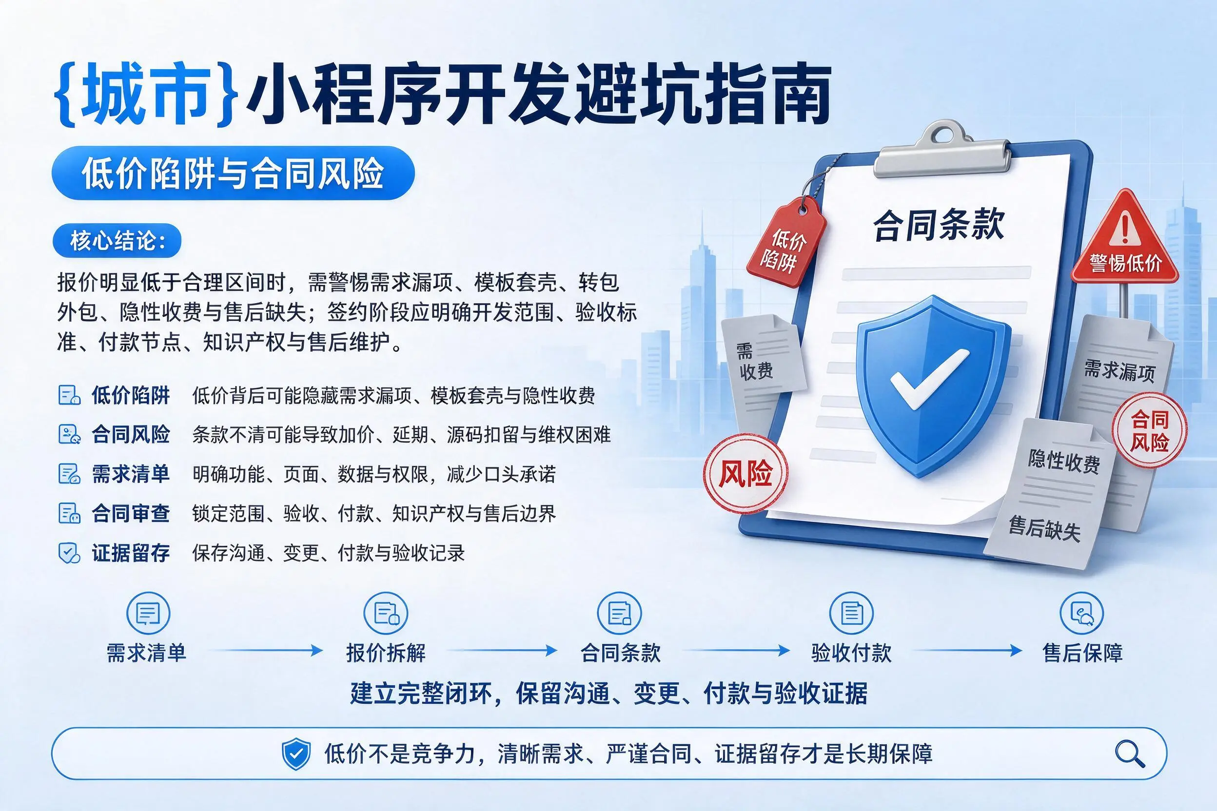 延边小程序开发避坑指南:低价陷阱与合同风险