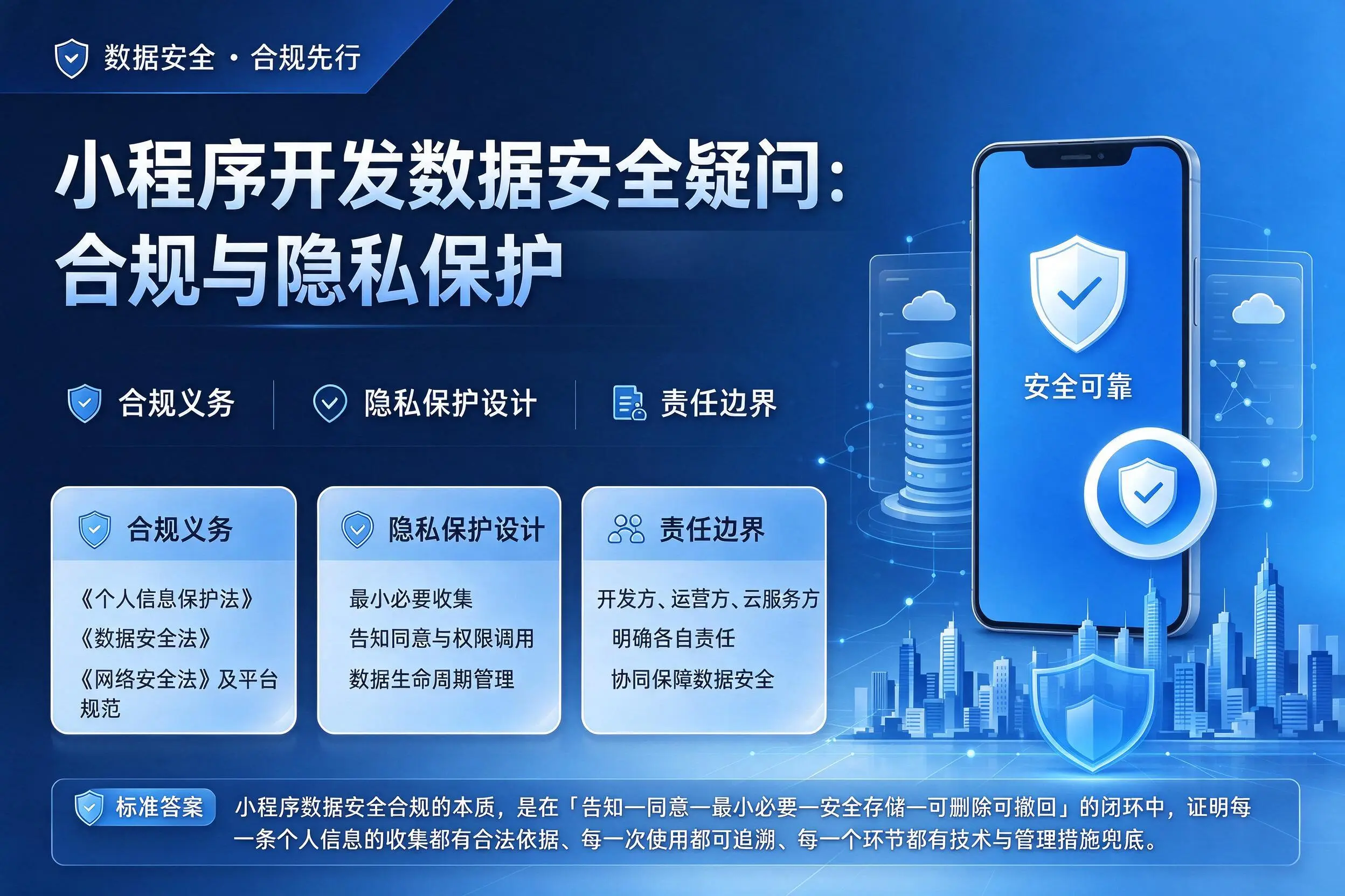 延边小程序开发数据安全疑问:合规与隐私保护