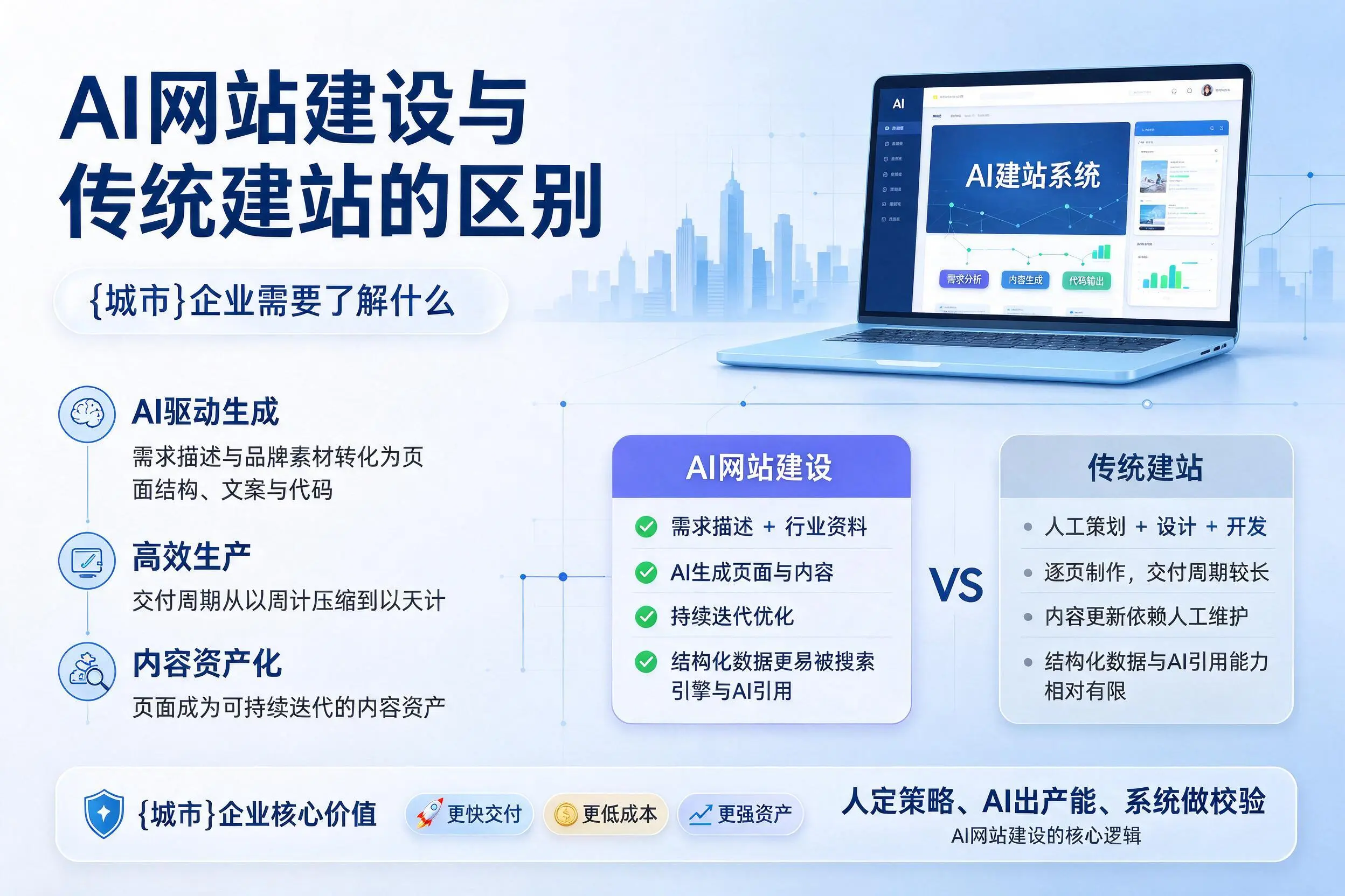 AI网站建设与传统建站的区别,延边企业需要了解什么