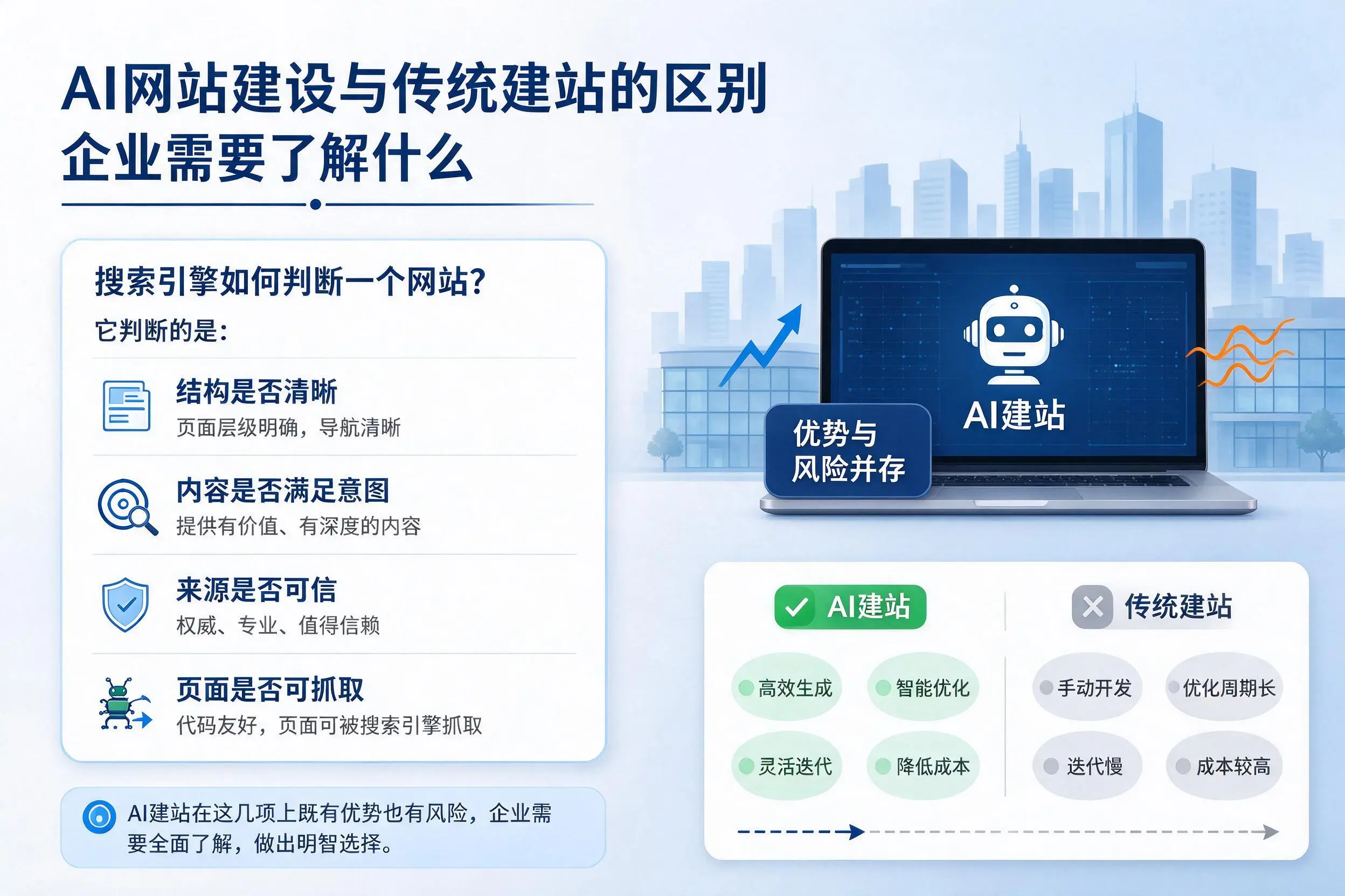 AI网站建设与传统建站的区别,延边企业需要了解什么