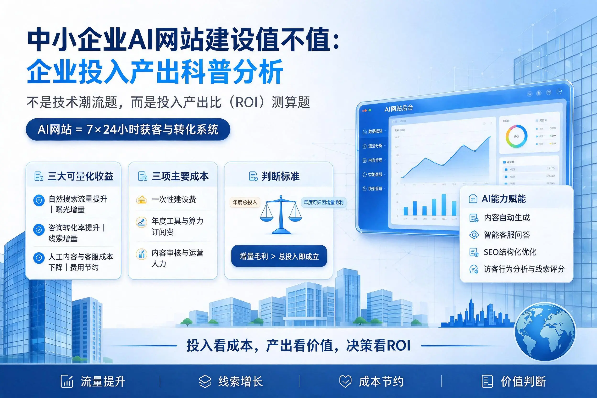 中小企业AI网站建设值不值:延边企业投入产出科普分析