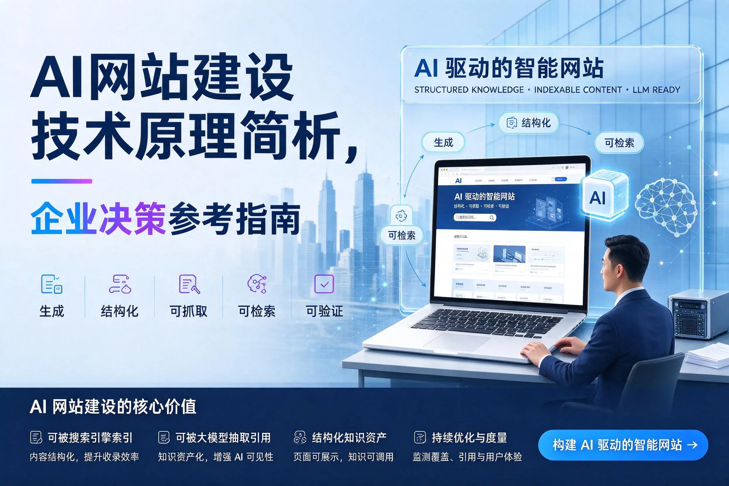 AI网站建设技术原理简析，延边企业决策参考指南