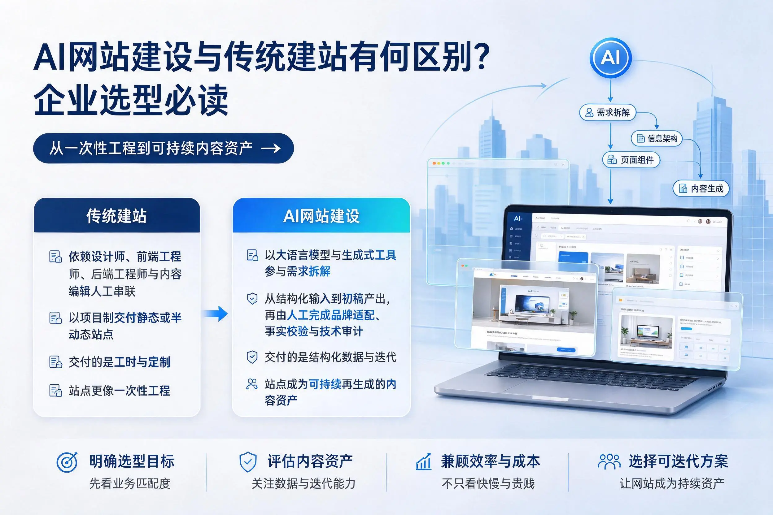 AI网站建设与传统建站有何区别?延边企业选型必读