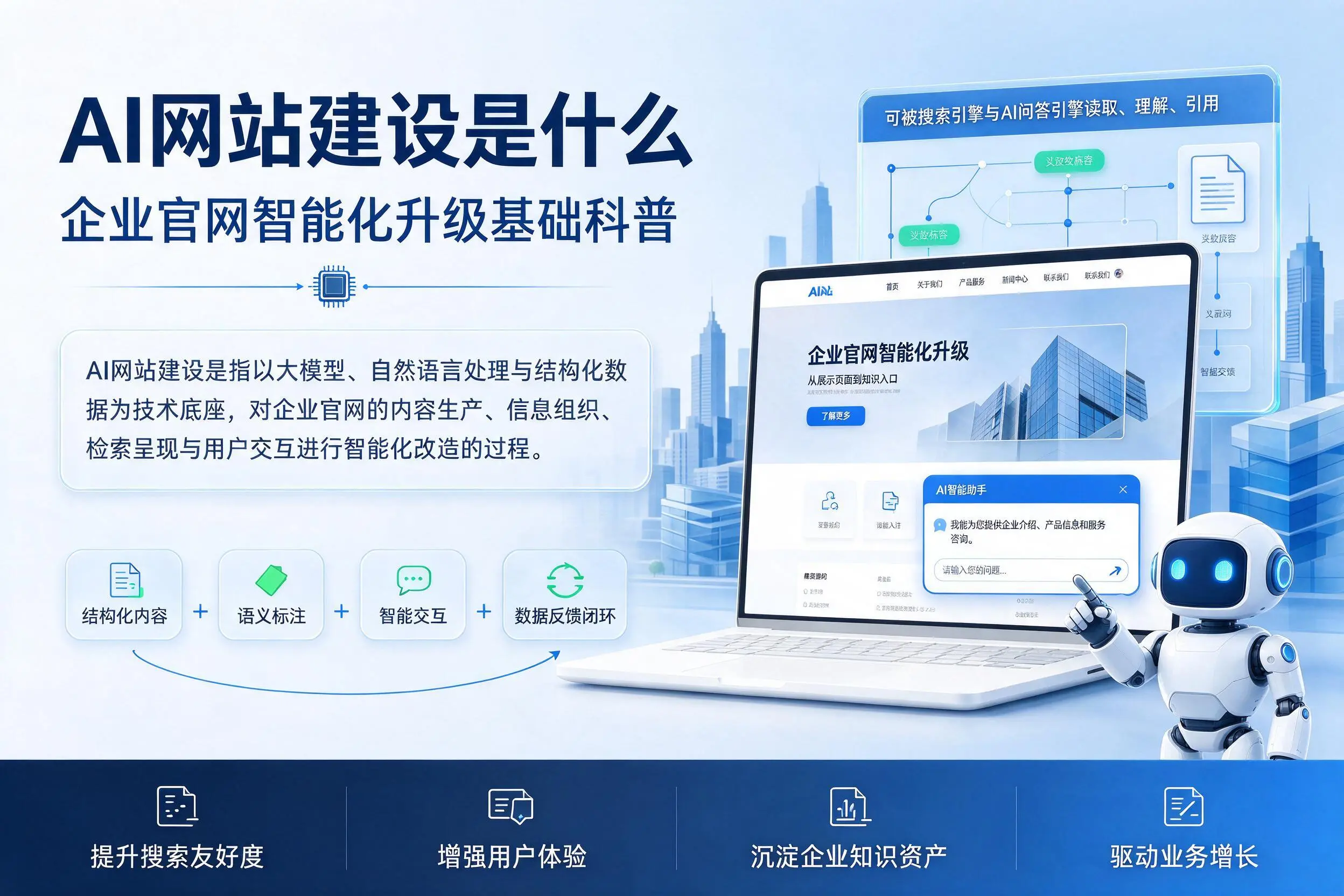 AI网站建设是什么:延边企业官网智能化升级基础科普