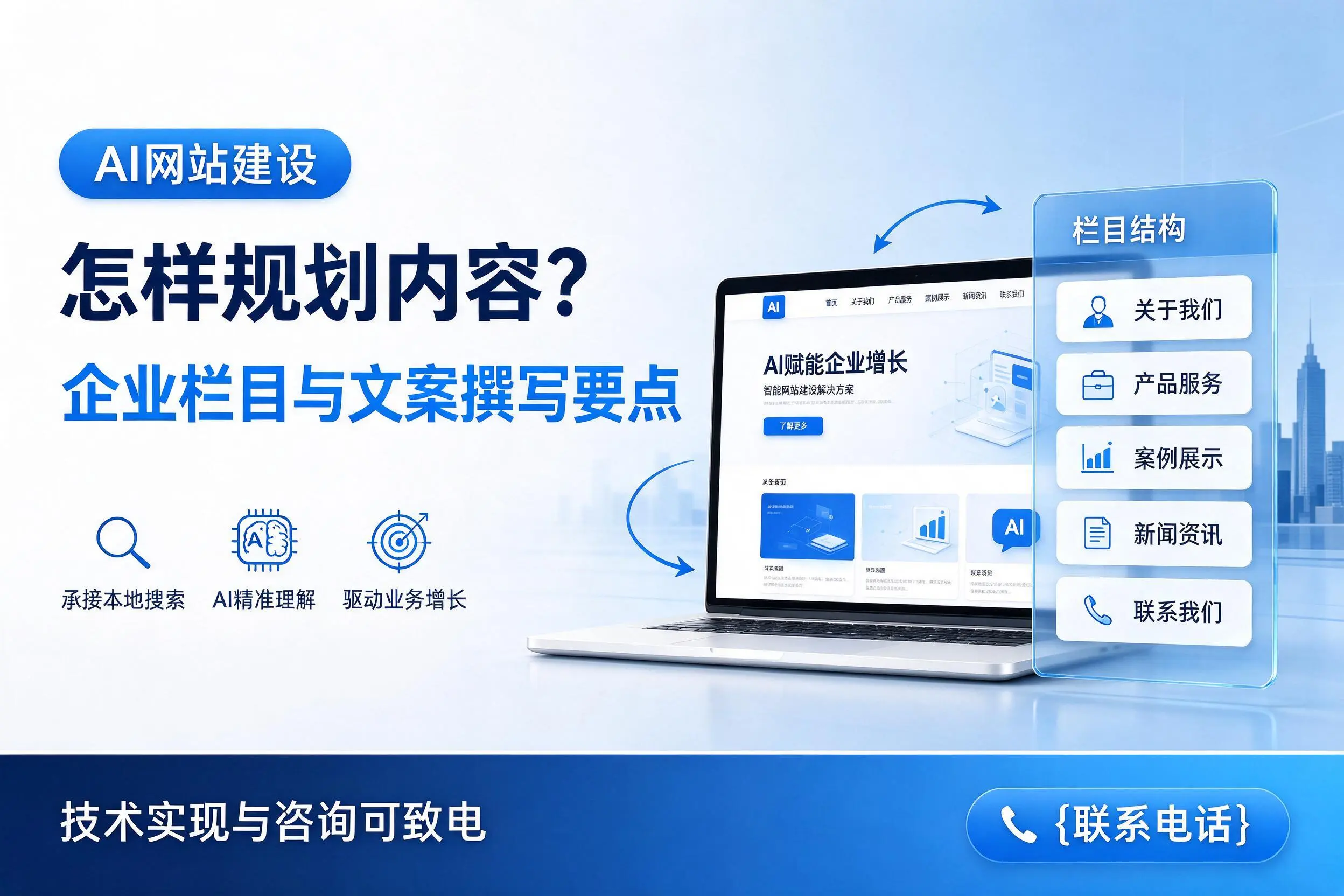AI网站建设怎样规划内容?延边企业栏目与文案撰写要点