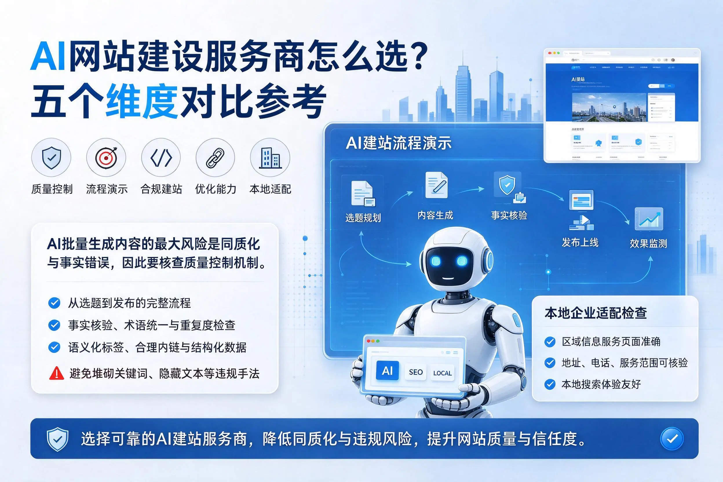 延边AI网站建设服务商怎么选?五个维度对比参考
