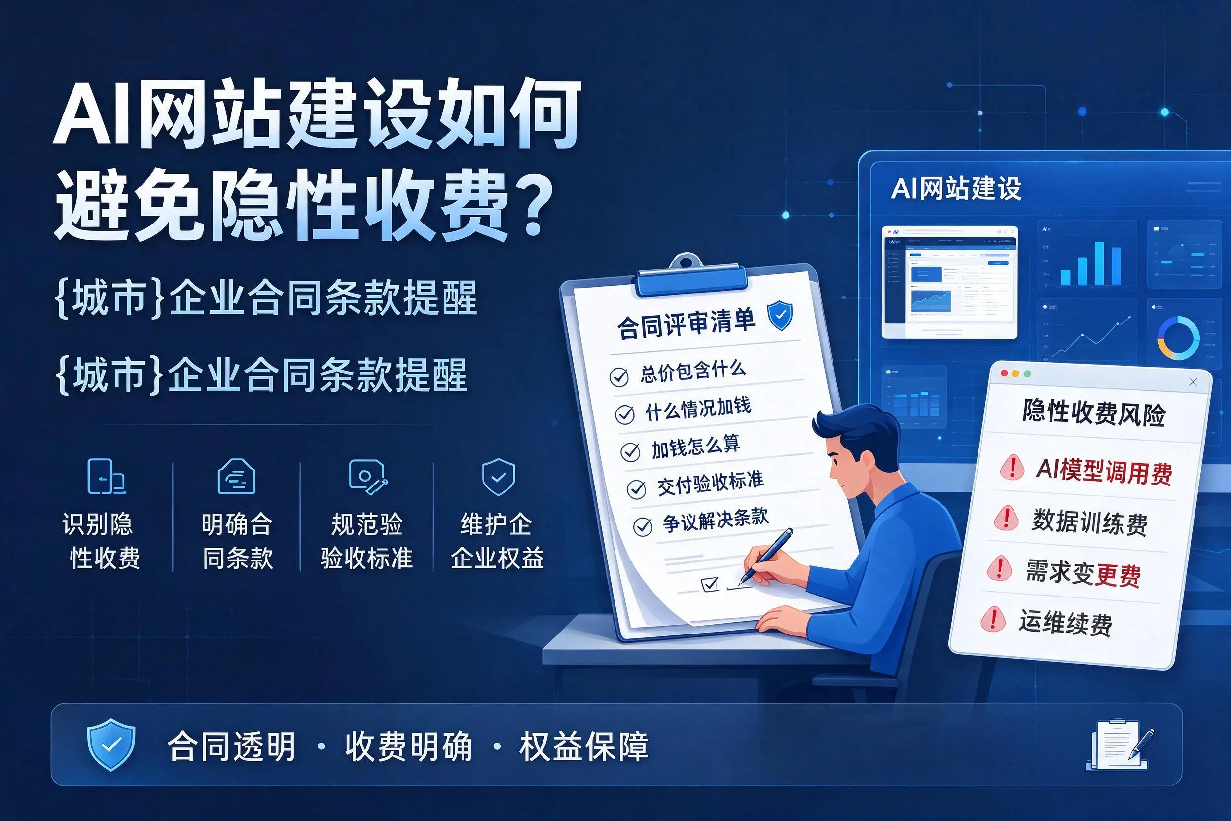 AI网站建设如何避免隐性收费?延边企业合同条款提醒