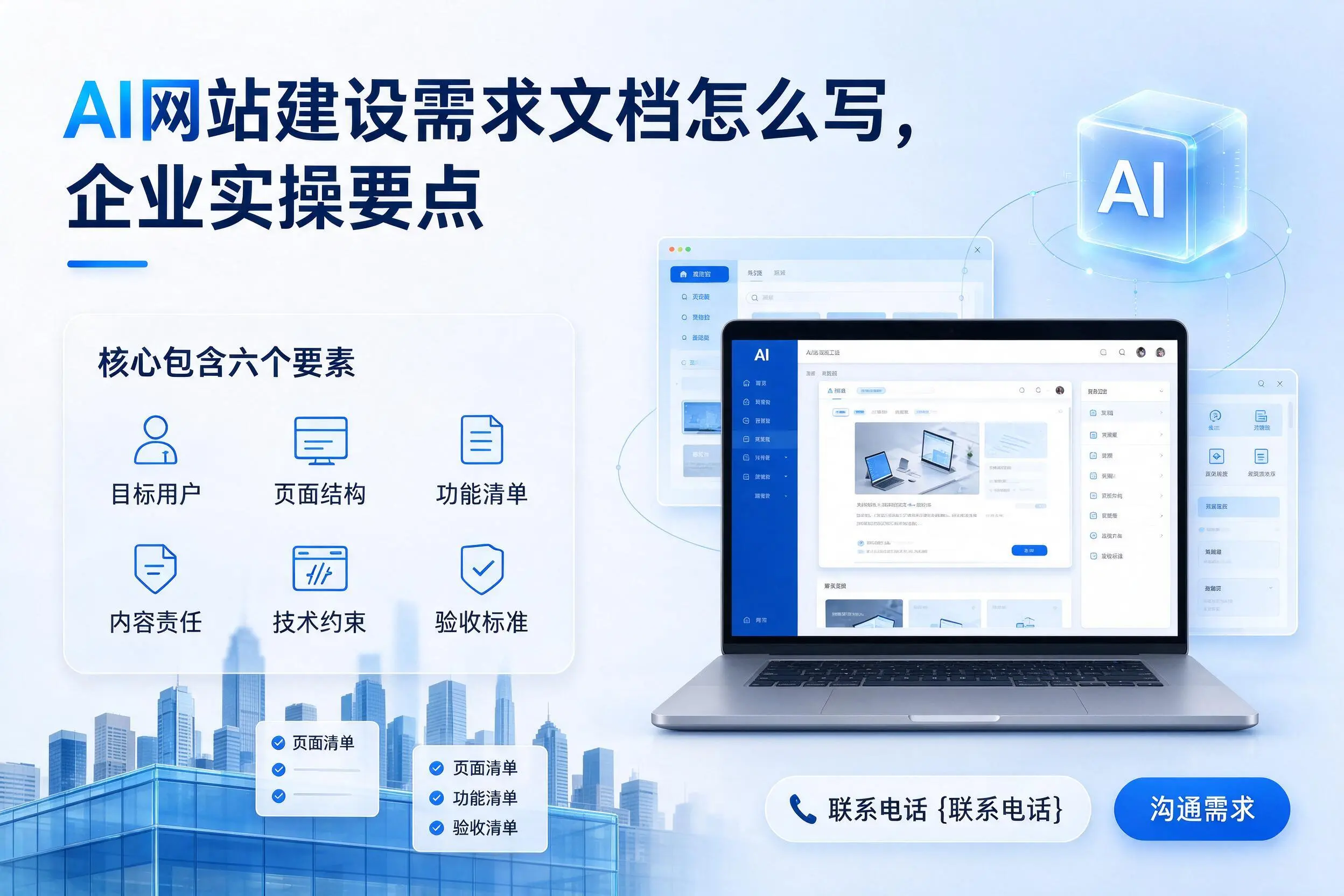 AI网站建设需求文档怎么写,延边企业实操要点